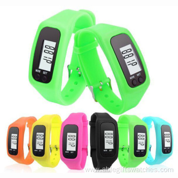 Silicone Sports LCD Bracelet Pedometer